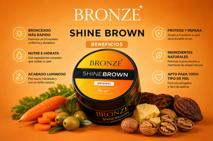 Shine Brown® | Bronceado Intenso y Natural en Minutos — Sin Horas al Sol