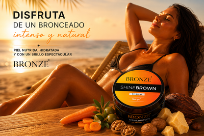 Shine Brown® | Bronceado Intenso y Natural en Minutos — Sin Horas al Sol