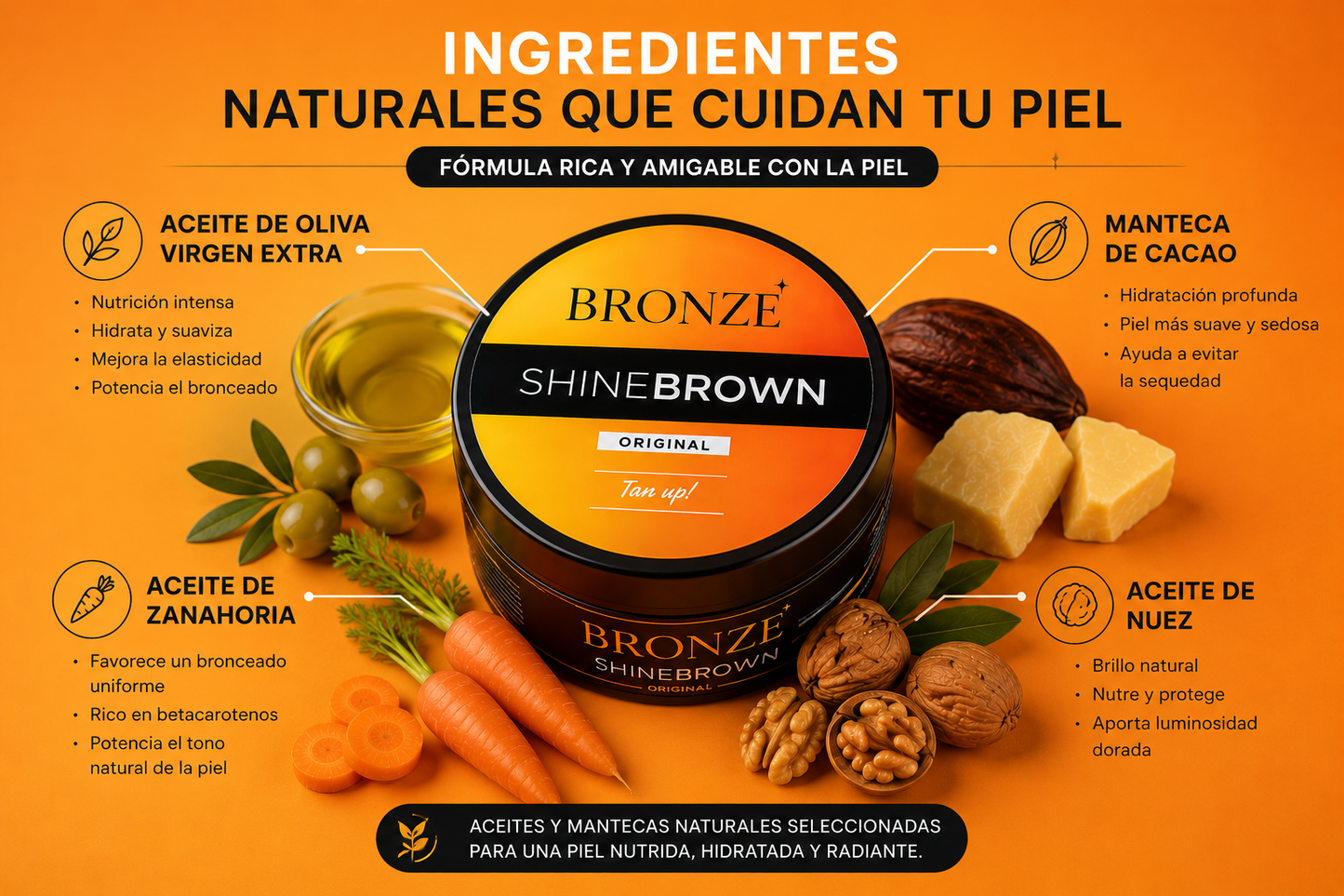 Shine Brown® | Bronceado Intenso y Natural en Minutos — Sin Horas al Sol